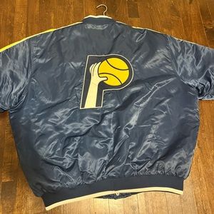 Vintage 90s Indiana Pacers G-III Carl Banks NBA Bomber Hardwood Classics Jacket